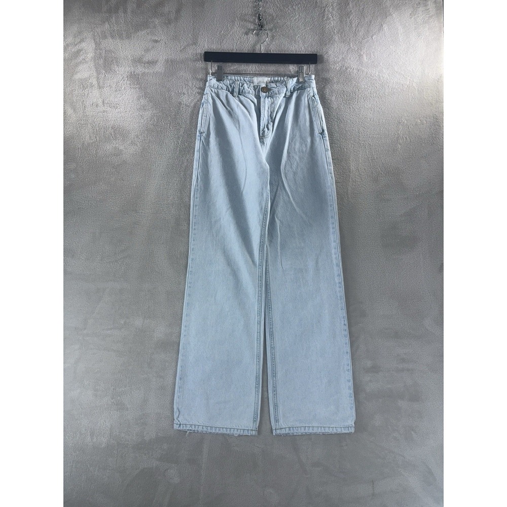 One Teaspoon Ryders Jeans Womens Size 24x30 Blue Wide Leg High Rise Casual
